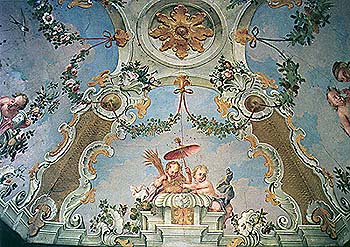 František Jakub Prokyš - fresco decoration of Music Pavillion at Český Krumlov Castle Gardens 