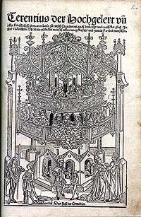 Titulní list Terentiových komedií z roku 1499 