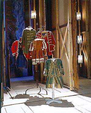 Baroque theatre costumes from depository of the Český Krumlov Castle Theatre 