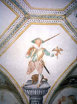 Summer Manor Kratochvíle, painting -  falconer 