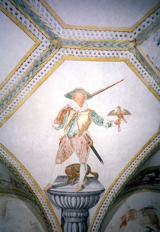 Summer Manor Kratochvíle, painting -  falconer