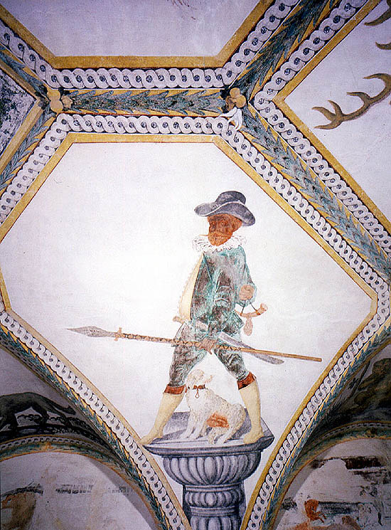 Summer Manor Kratochvíle, painting - falconer