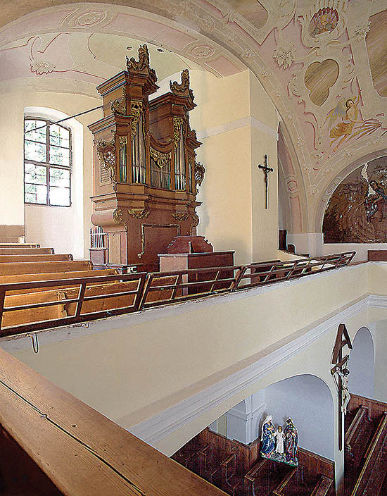 Horní Dvořiště, kostel, varhany, foto: Libor Sváček
