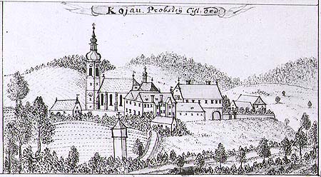 Friedrich Bernard Werner, vista of Kájov, mid 18th century 
