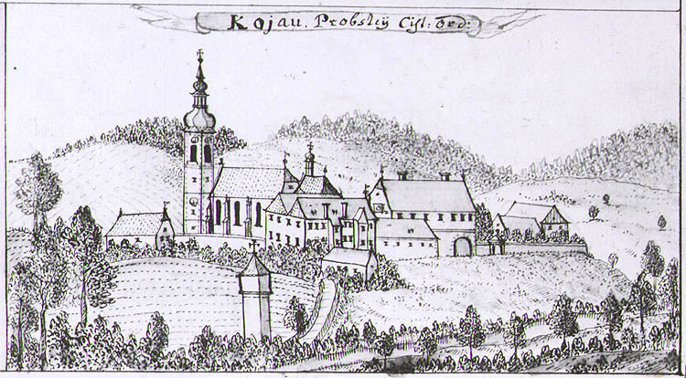 Friedrich Bernard Werner, vista of Kájov, mid 18th century