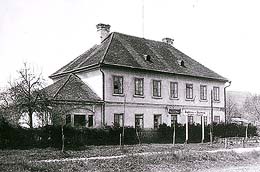 Koněspřežná dráha, druhá přepřahací stanice na českém území - Bujanov, stav k roku 1925 