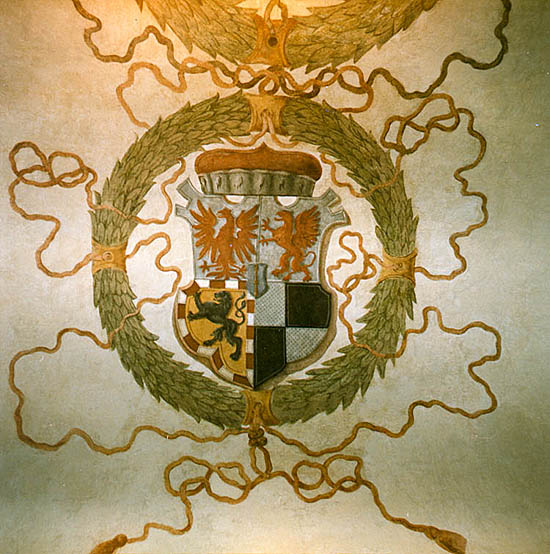Coat-of-arms of Žofia Brunšvická, coat-of-arms corridor of the Český Krumlov Castle