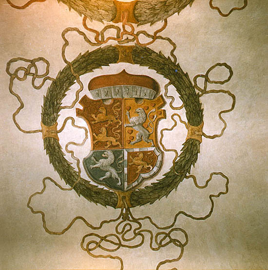 Coat-of-arms of Kateřina Braniborská, coat-of-arms corridor of the Český Krumlov Castle