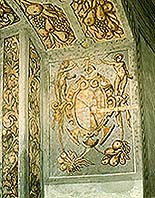 Wappen der Anna Maria von Baden, Renaisancezimmer des Schlosses Český Krumlov 