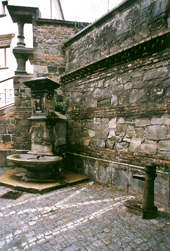 Fountain on Kostelní Street in Český Krumlov