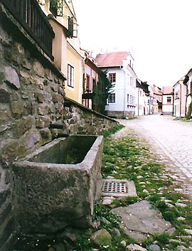 Brunnen in der Parkán-Gasse in Český Krumlov 