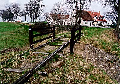 Pferdeeisenbahn, Reste der Gleise in Holkov bei Velešín, foto:  V. Šimeček 