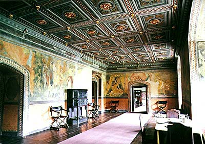 Wall painting in Renaissance room III. at the Český Krumlov Castle 