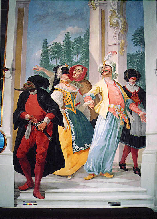 Zámek Český Krumlov, Pantalon, detail z malby Maškarního sálu