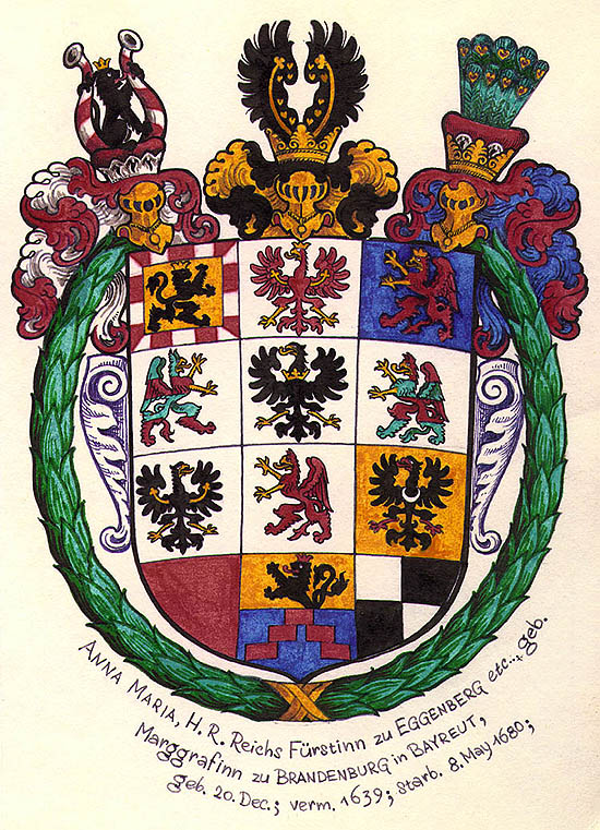 Coat-of-arms of Anna Marie von Eggenberg