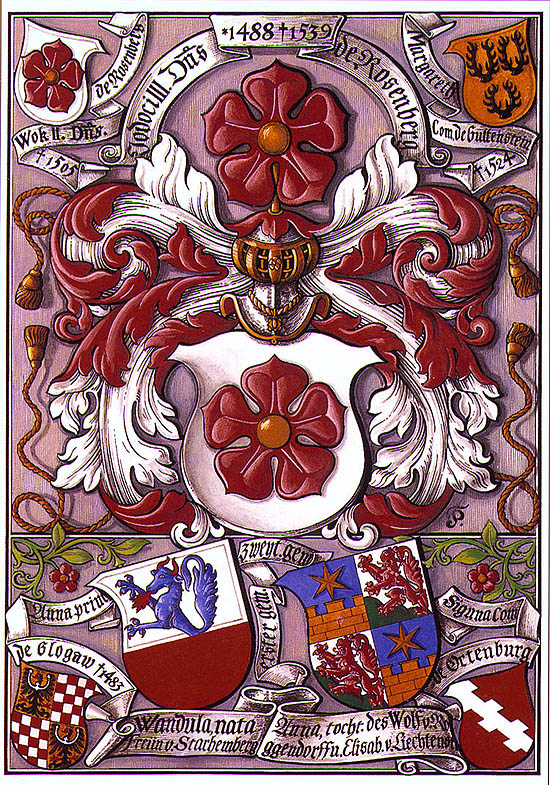Wappen des Jobst III. von Rosenberg
