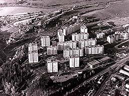 Český Krumlov, Wohnsiedlung Domoradice, Paneelbebauung, die 70er Jahre des 20. Jahrhunderts 