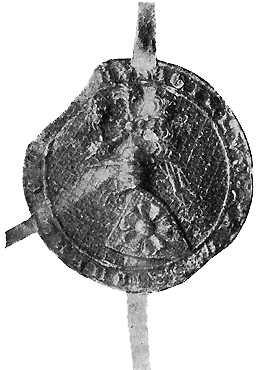 Wappen des Záviš von Falkenstein auf dem Siegel der Urkunde vom 28. Februar 1286 