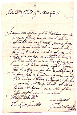 Jakub Maggi, ein Dokument mit seiner Unterschrift 