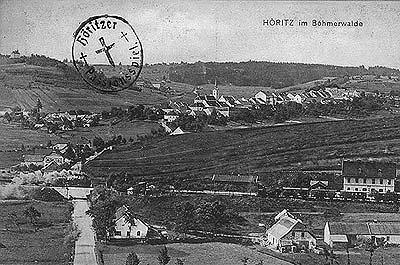 Hořice na Šumavě, historical photo by Josef Seidel 1912, foto: J. Seidel 