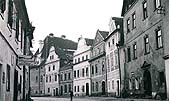 Die Široká-Gasse (Breite Gasse) Český Krumlov, ein historisches Foto 