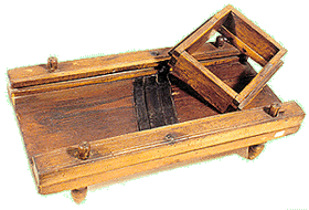 Cabbage slicer from the beginning of 20th century, collection of Regional Museum of National History in Český Krumlov 