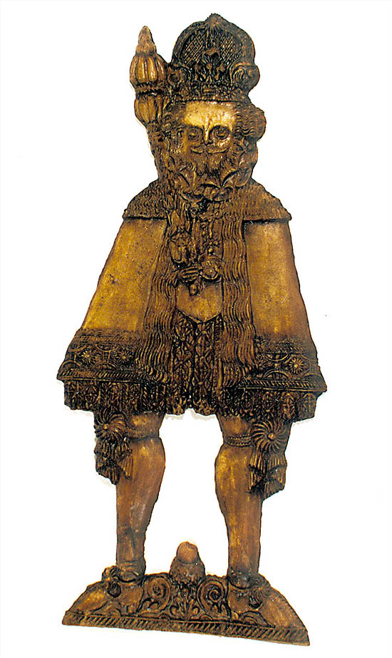 Abdruck der Lebkuchenform in der Gestalt eines Königs, Sammlungsfonds des Bezirksheimatmuseums in Český Krumlov