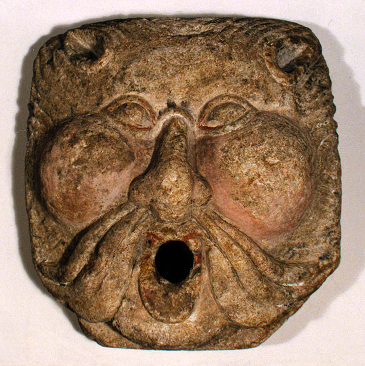 Gargoyle from fountain, water spouter, collection of Regional Museum of National History in Český Krumlov