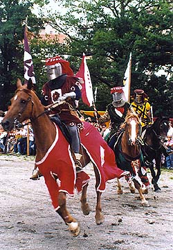 Feste der fünfblättrigen Rose in Český Krumlov 1998, Ritterturnier zu Pferd 