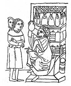Blick in die mittelalterliche Apotheke, nach 1350 