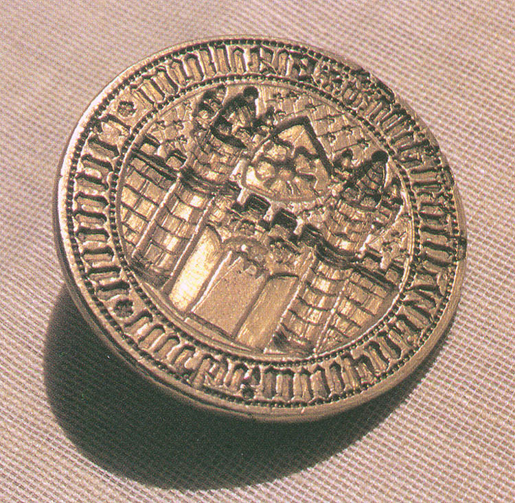 Siegelstock der Stadt Český Krumlov aus dem Jahre 1406