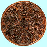 Imprint of round gingerbread form, collection of Regional Museum of National History in Český Krumlov 