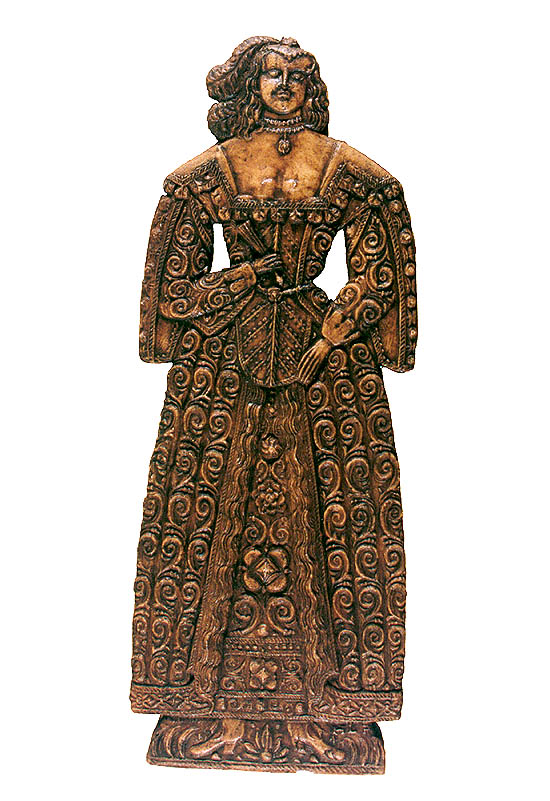 Abdruck einer Lebkuchenform in der Gestalt einer Dame, Sammlungsfonds des Bezirksheimatmuseums Český Krumlov