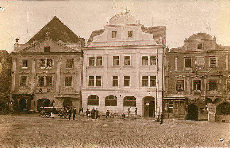 Náměstí Svornosti no's.  12, 13 and 14, historical photo