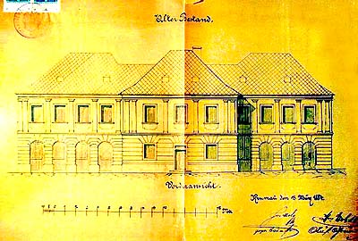 Klasicistní podoba Denglerovy vily před přestavbou na konci 19. století 