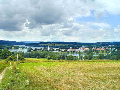 Frymburské panorama z křížové cesty Marta, foto: Lubor Mrázek 