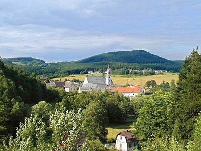 The view of the Cistercian Monastery in Vyšší Brod, Kraví hora in the back sight, foto: Lubor Mrázek 