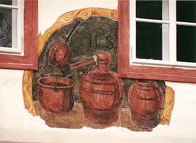 Kájovská Nr.  68, Freske an der Fassade 