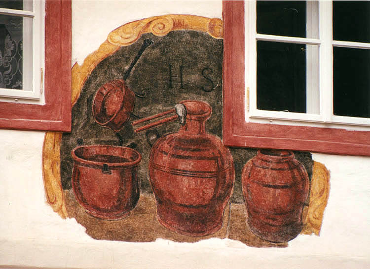 Kájovská č. p. 68, freska na fasádě