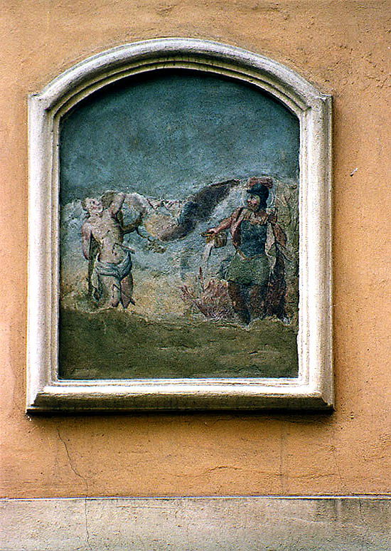 Parkán č. p. 119, exteriér, freska