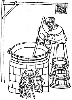 The period illustration of the brewer, source: Toulky českou minulostí II, Petr Hora, 1991, ISBN - 80 - 208 - 0111 - 1 