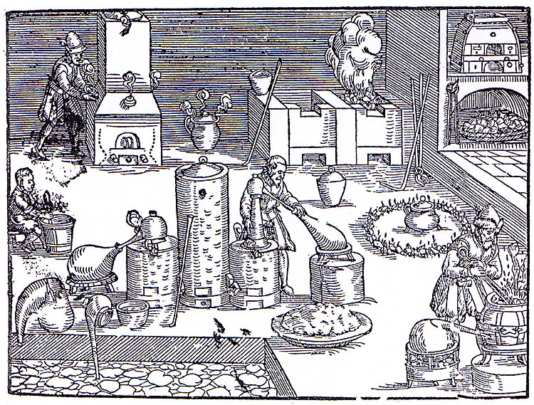 Acid-test workshop (according to Lazarus Ercker). Sebald Mattighofer probably got around a very similar place.