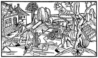 Zemědělské práce ve 14. století, zdroj: Toulky českou minulostí II, Petr Hora, 1991, ISBN - 80 - 208 - 0111 - 1 