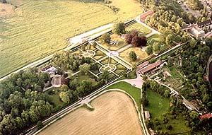 Schlossgarten in Český Krumlov, Luftaufnahme, Foto: Ladislav Pouzar 