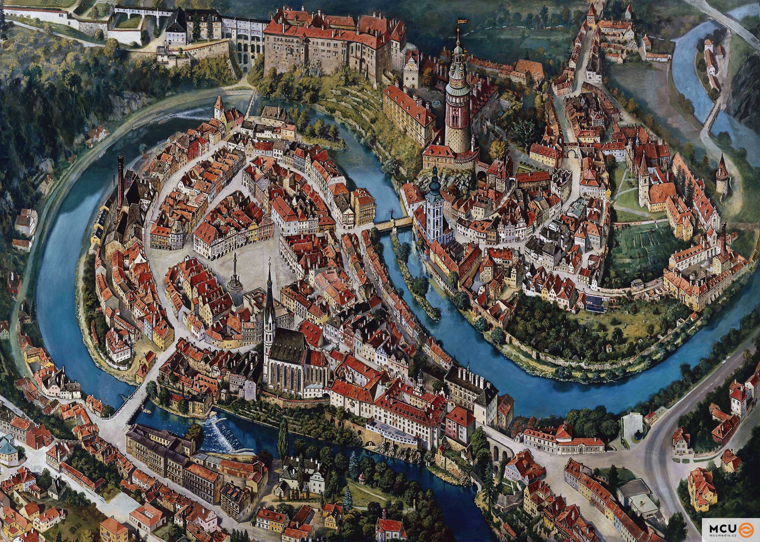 Sensitive Karte der Stadt Český Krumlov