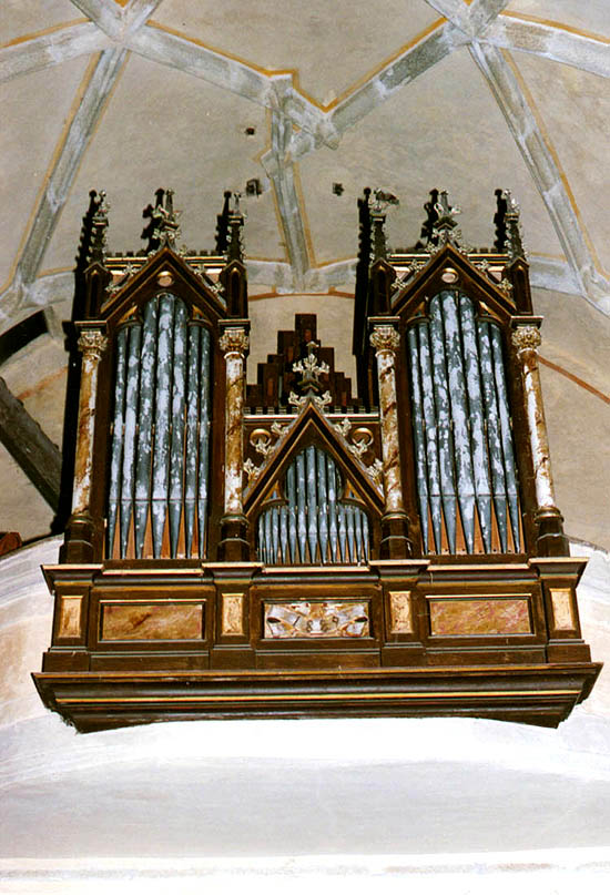 Organum Hydraulicum, jednomanuálové varhany v kostele v Zátoni