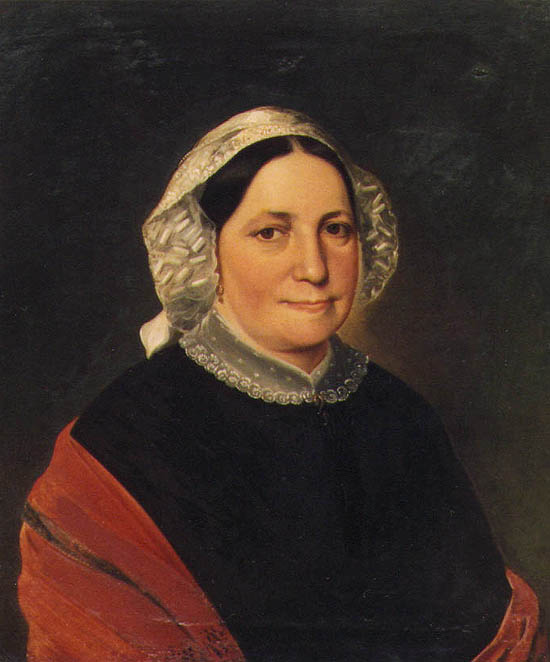 Charles Louis Philippot, portrait of unknown woman, collection of Regional Museum of National History in Český Krumlov