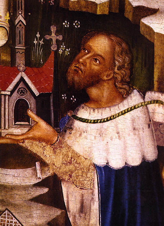 Vyšebrodský oltář, detail s portrétem Petra I. z Rožmberka