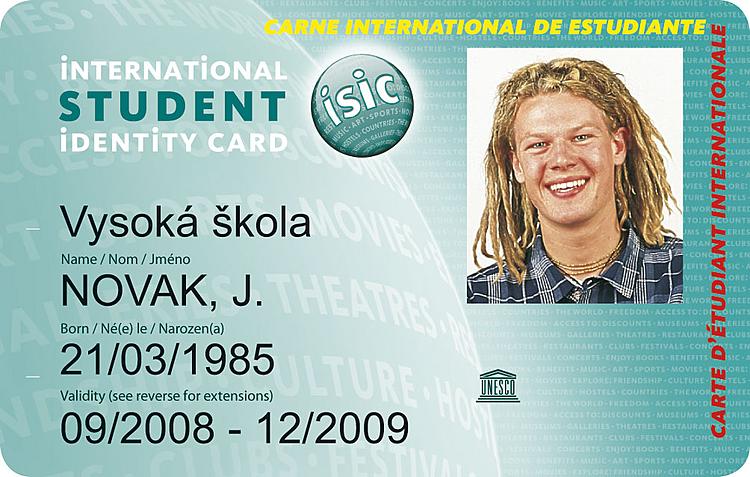 ISIC karta Infocentrum Český Krumlov